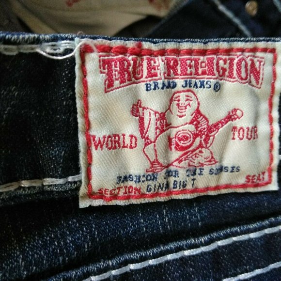True Religion Gina Big T Stretch Jeans 25  L34 - Picture 5 of 11